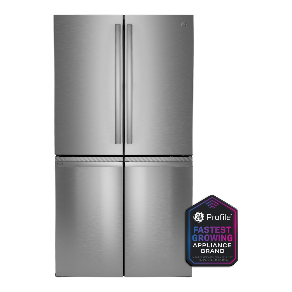 ENERGY STAR Counter-Depth Quad-Door Refrigerator with Dual-Dispense AutoFill Pitcher and Door in Door — 22.9 cu. ft., Fingerprint Resistant Stainless Steel