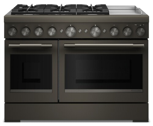 48 in. Dual Fuel Range — 6.3 cu. ft., Black Stainless