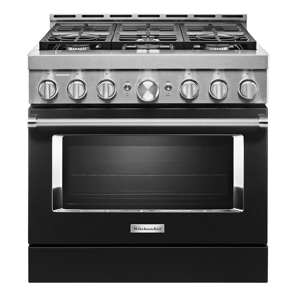 Gas Commercial-Style Range — 6.0 cu. ft., Black Stainless