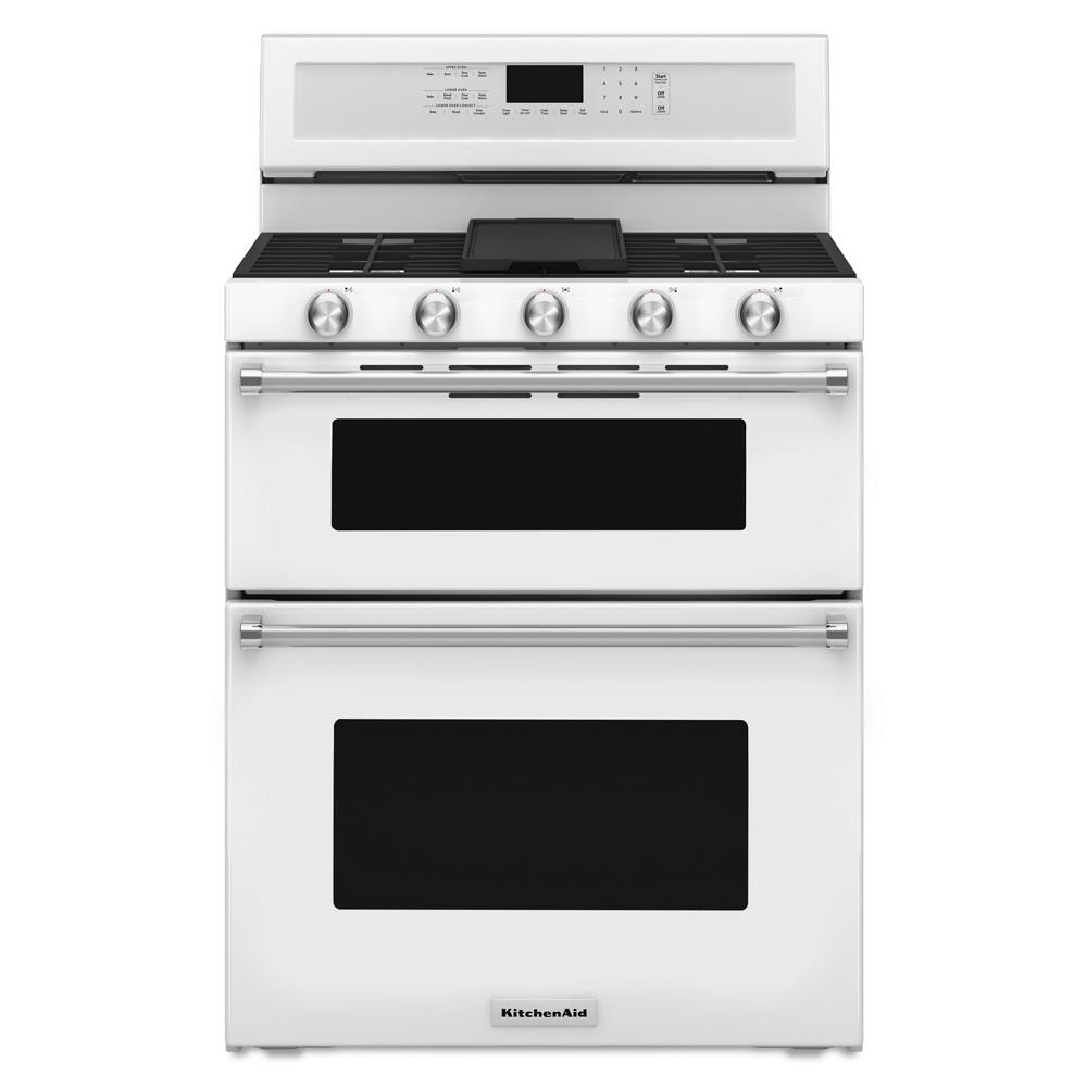 Gas Double Oven Range — 6.7 cu. ft., White
