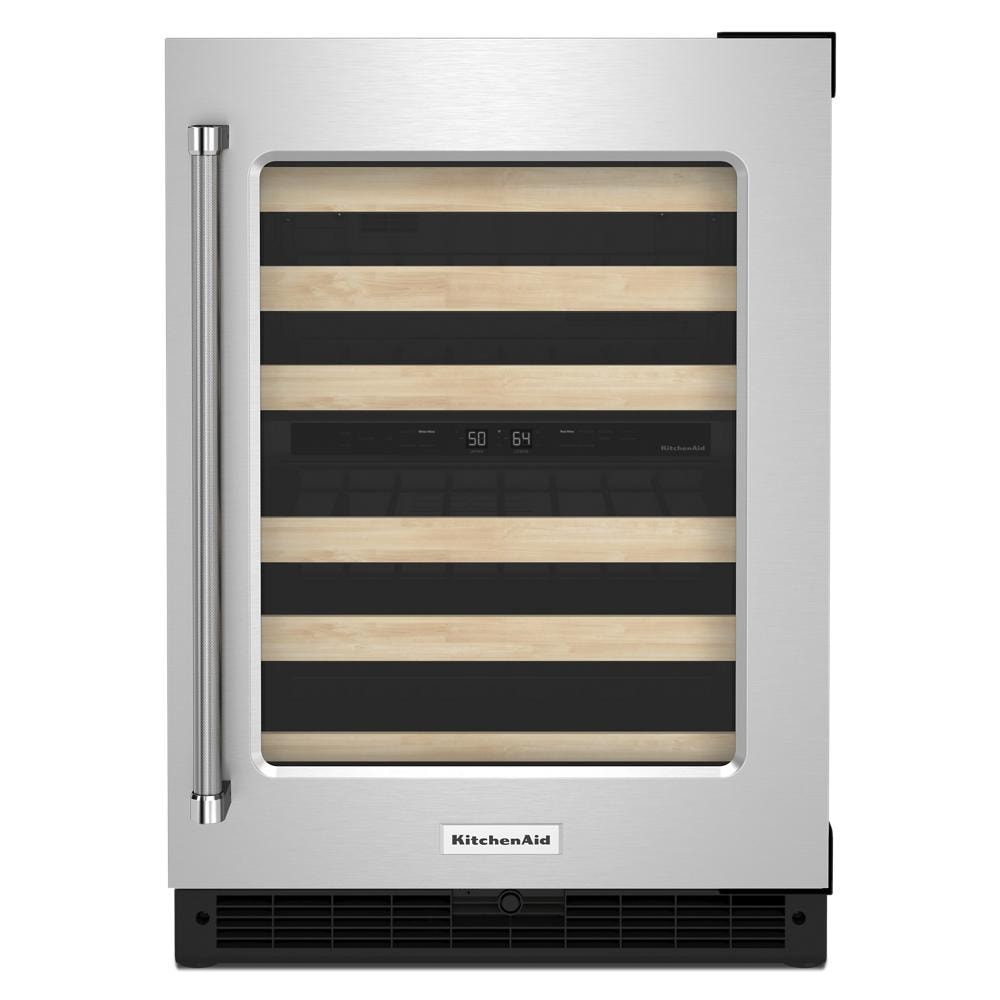 Under-Counter Refrigerator — 14 in., Black Stainless