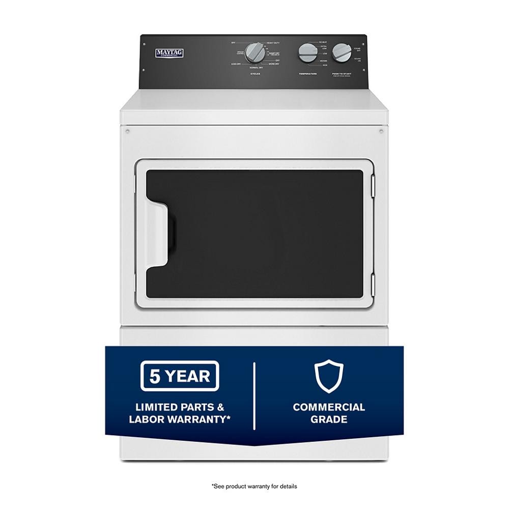 Gas Dryer with Pedestal — 7.4 cu. ft., White